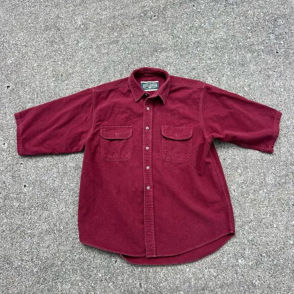 Vintage Field and Stream Brick Red Flannel Button Up Shirt Shacket XXL - Picture 1 of 7